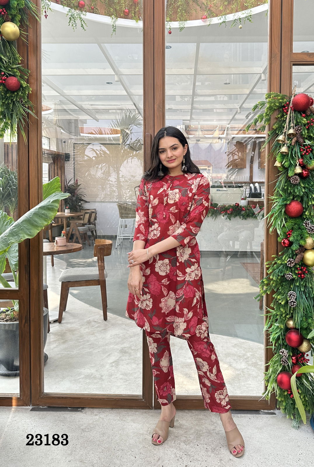 Indira 23183 Cambric Cotton Kurti wholesale market in Surat with price
